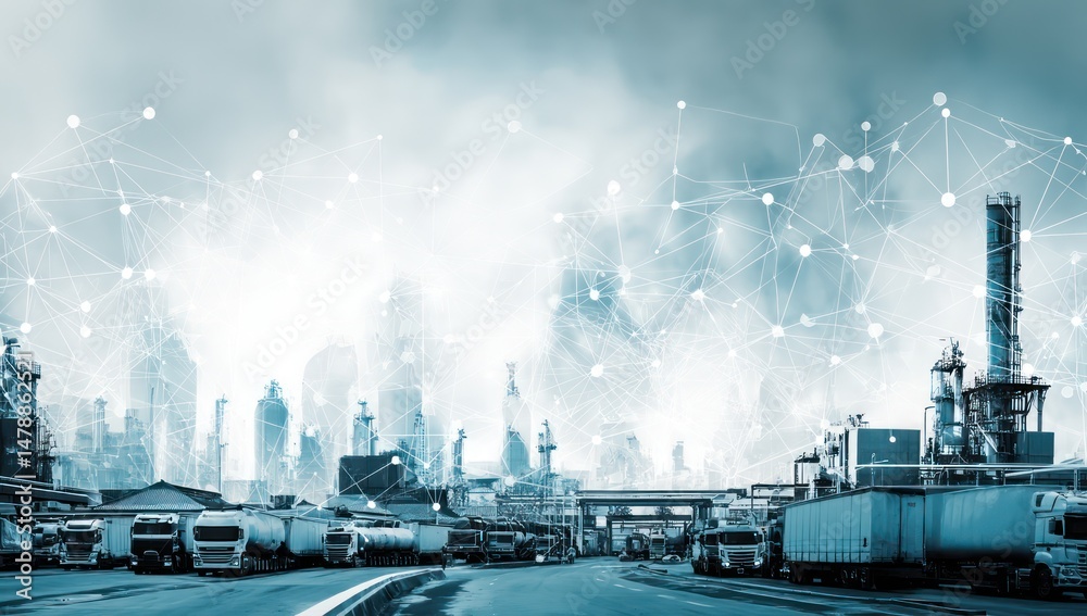 Obraz premium Using big data analytics to improve supply chain processes and drive operational improvements.