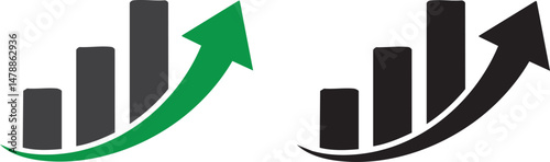 Free Download Growing Bar Graphs Illustrating Success and Progress - GFXLoad