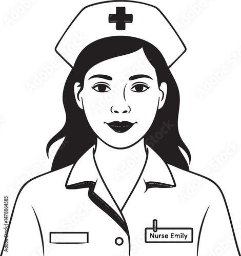 Friendly Nurse in Uniform, Ready to Care.