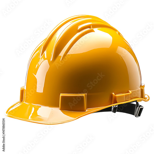 Isolated on white, safety helmet, Construction and engineering gear catalogs Workplace safety training visuals Ecommerce listings  photo