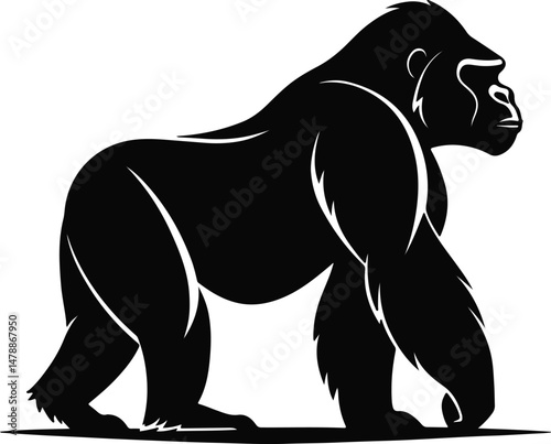 vector gorilla silhouette