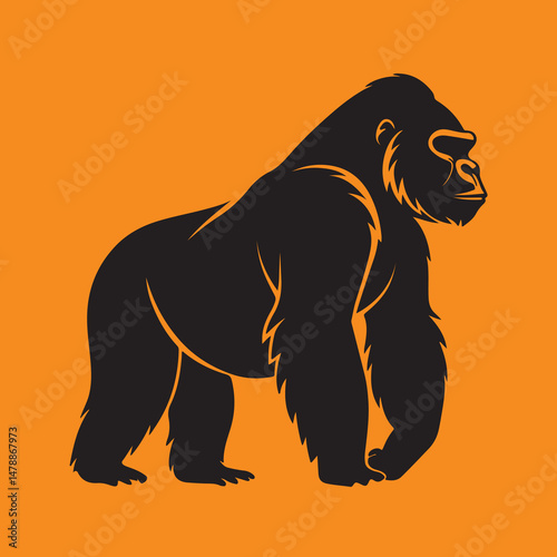 vector gorilla silhouette