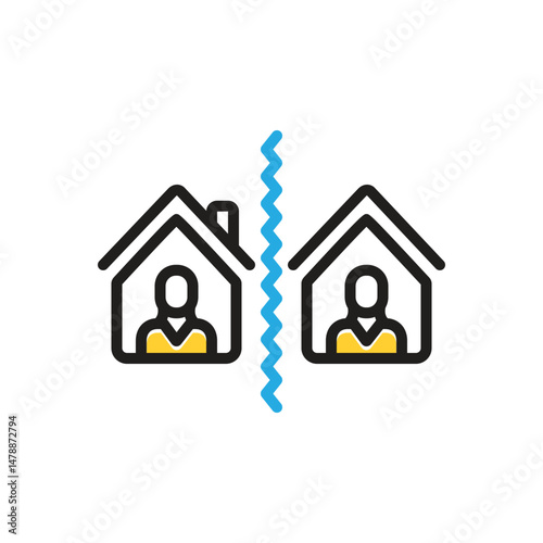 Multi color icon for separate