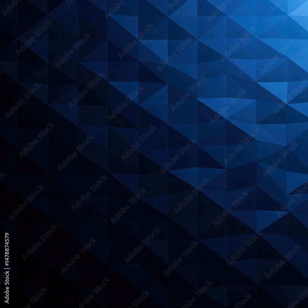 Obraz premium dark blue geometric abstract background with triangular pattern