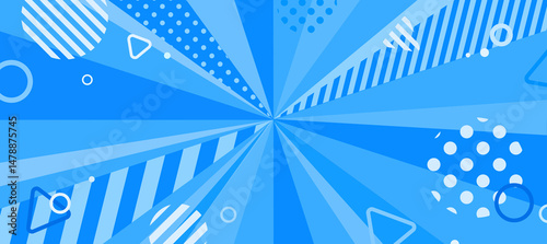 Refreshing and pop light blue radiating abstract 