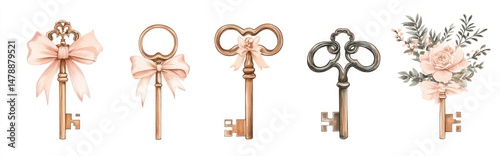 Vintage Keys with Decorative Details