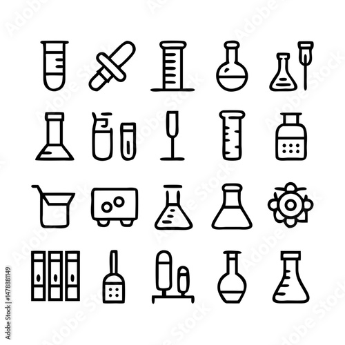 Simple Set of Science Related Vector Line Icons. Contains such Icons as Biology, Astronomy, Physics, Science Test, Lab and more. Editable Stroke. 