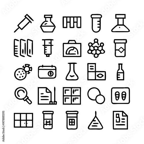 Simple Set of Science Related Vector Line Icons. Contains such Icons as Biology, Astronomy, Physics, Science Test, Lab and more. Editable Stroke. 