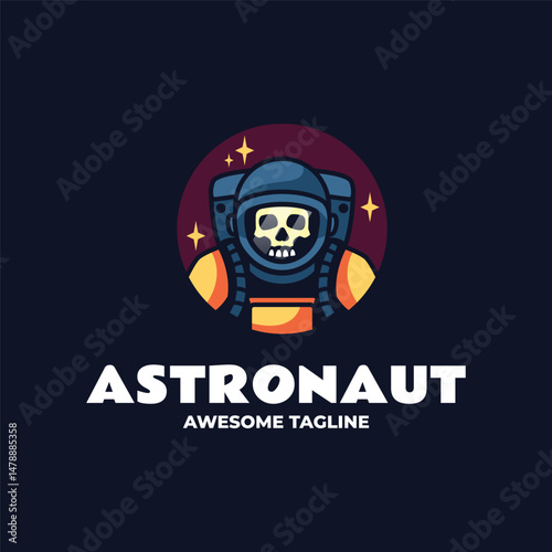 Astronaut Mascot Logo Design Template