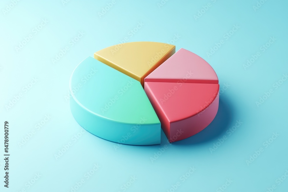 Obraz premium Colorful pie chart graphic (3)
