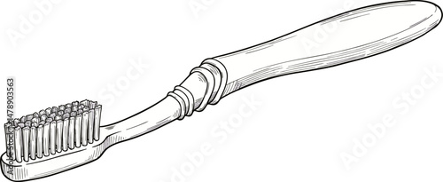 Hand-drawn Toothbrush Sketch Illustration Vector