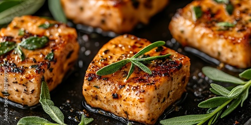 Roasted Salmon with Herbs.