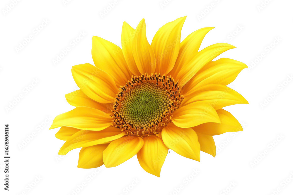 Fototapeta premium Capture the Golden Sunflower Bloom Against Black Background, Summer Concept