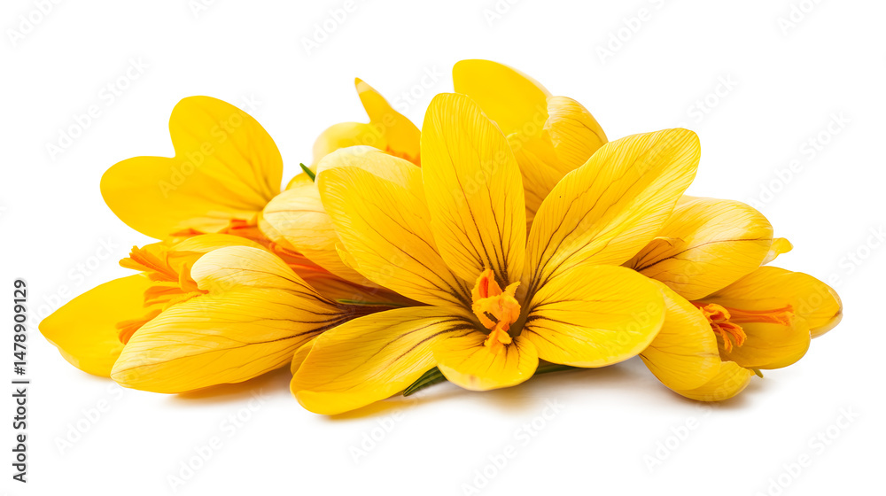 Obraz premium A bunch of yellow flowers are arranged in a row