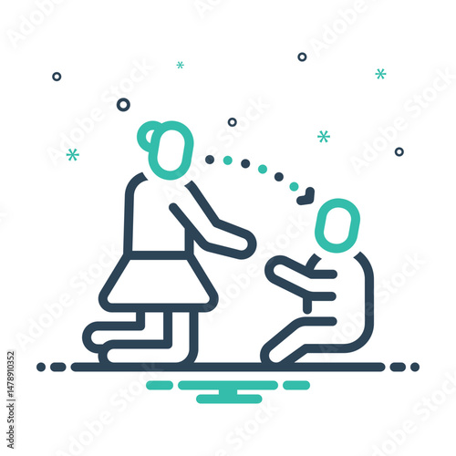 Mix icon for mother to child