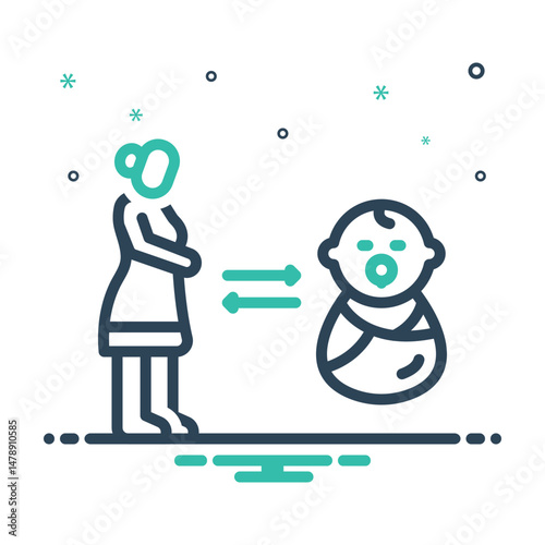 Mix icon for mother to child