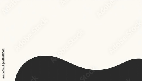 Abstract Monochrome Background with Wave-Like Shape for Modern Design Projects and Presentation
