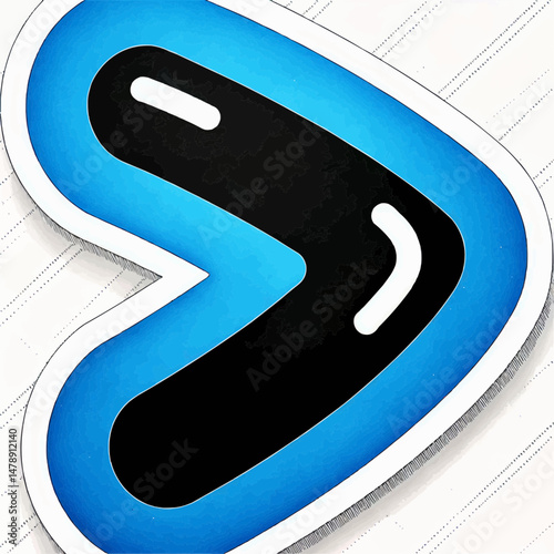 Simple Flat Greater Than Sign Vector