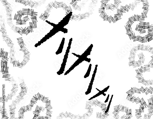 漫画文字　アメコミ風　渦　メリメリ