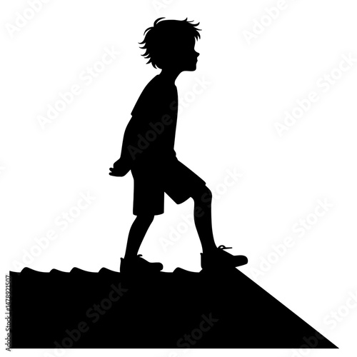 Boy on the Rooftop Waiting