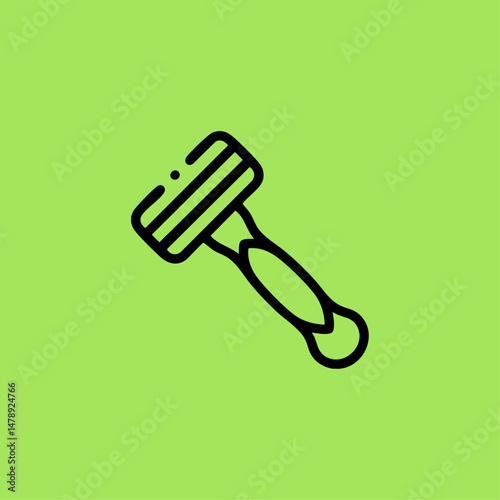 Shaving Razer icon logo flat vector design