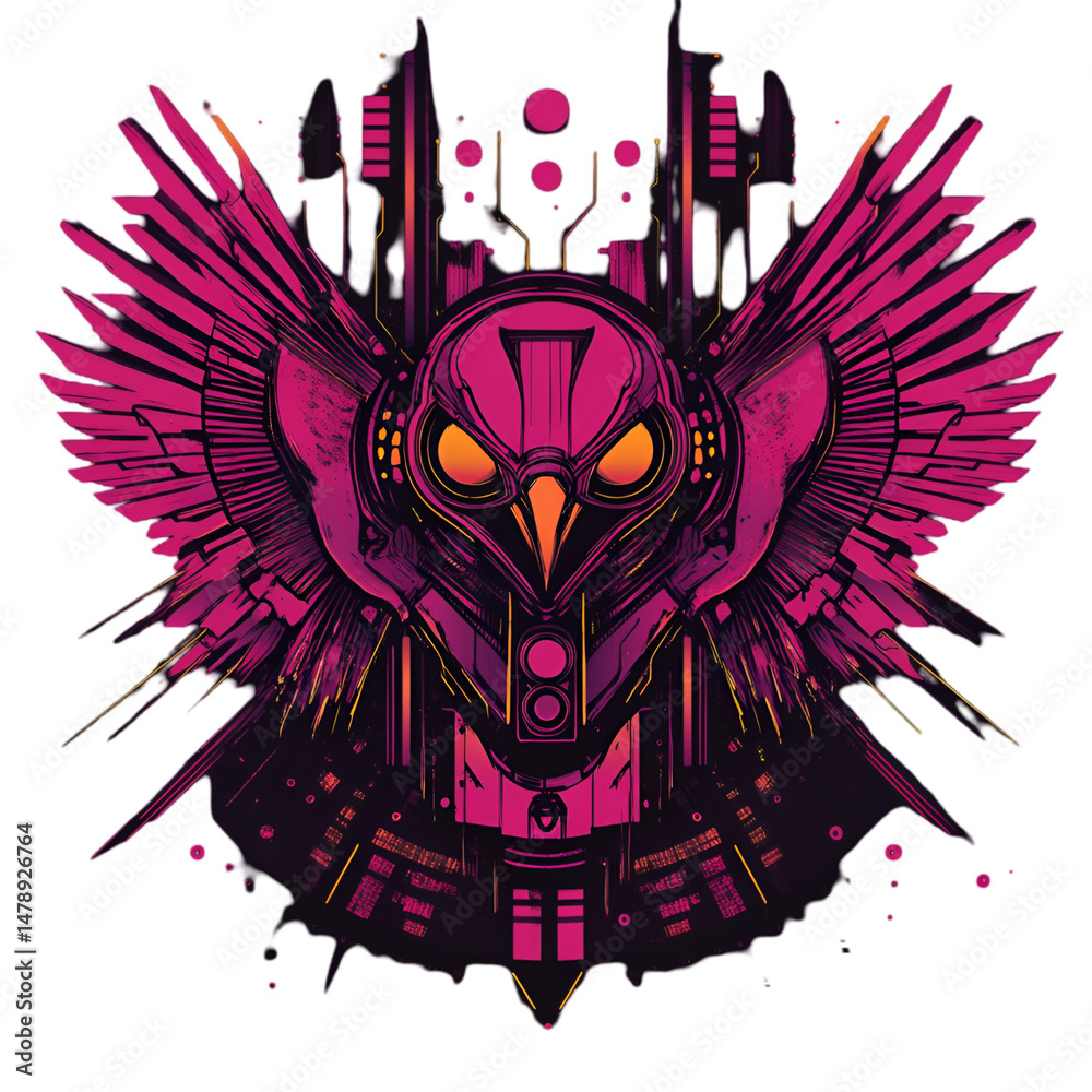 Fototapeta premium Aofthanit rebellion encrypted synthwave signals underground network covert operations cyberpunk environment stealth tactics