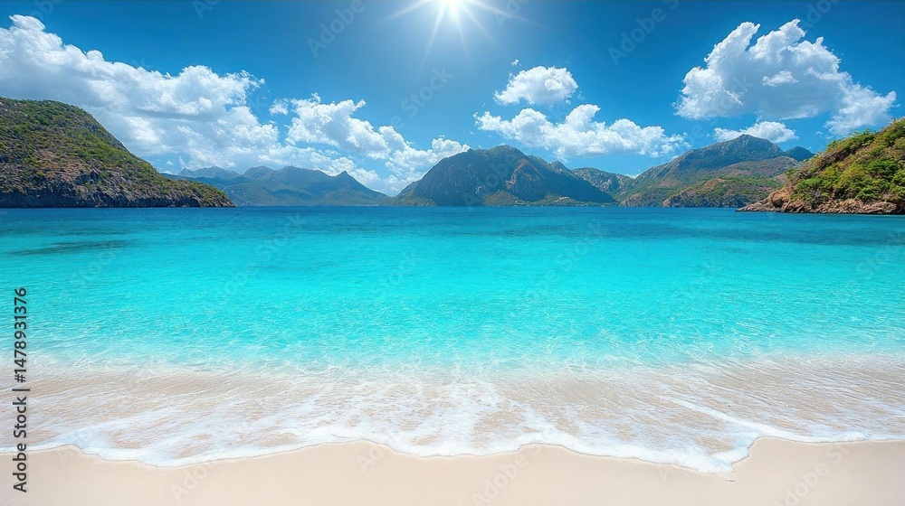 Fototapeta premium Tropical Beach Paradise Summer Vacation Getaway