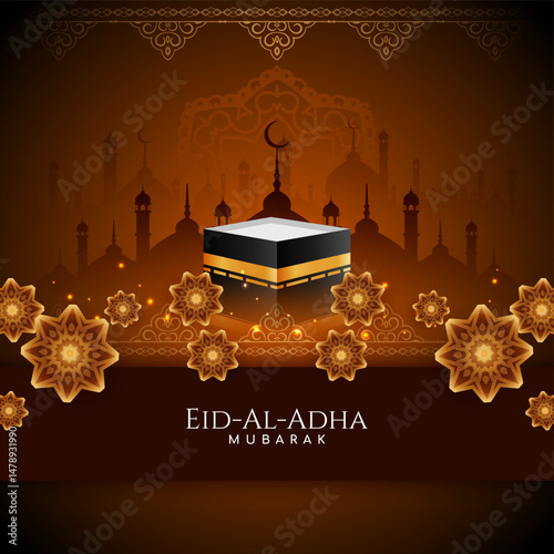 Eid al adha mubarak traditional muslim festival background