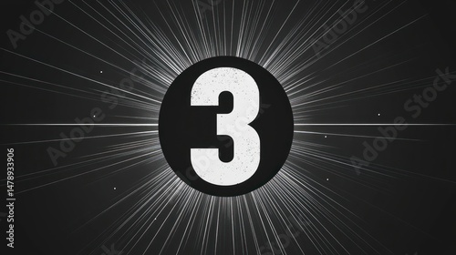 Film-inspired number background lines. photo