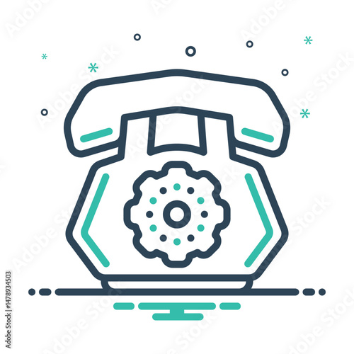 Mix icon for telephone service