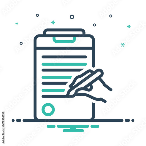 Mix icon for write