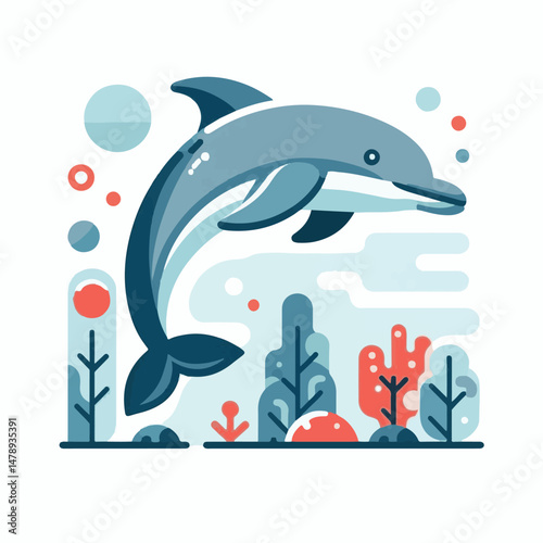 dolphin, nature, sea, ocean, fish, animal, aquatic, mammal, marine, water, blue, underwater, life, wild, swim, vector, isolated, wildlife, background, illustration, cute, fin, aquarium, fun, whale, gr