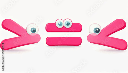 Fun Greater Than Icon for Kids Education
