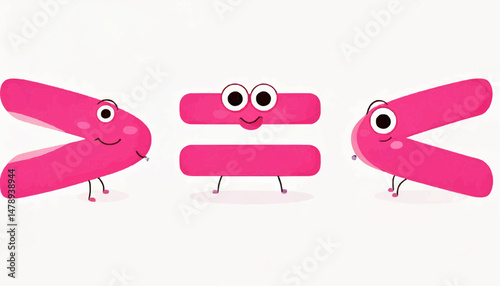 Fun Greater Than Icon for Kids Education