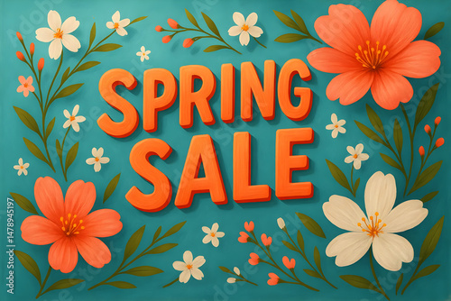 Vibrant Spring Sale Floral Banner