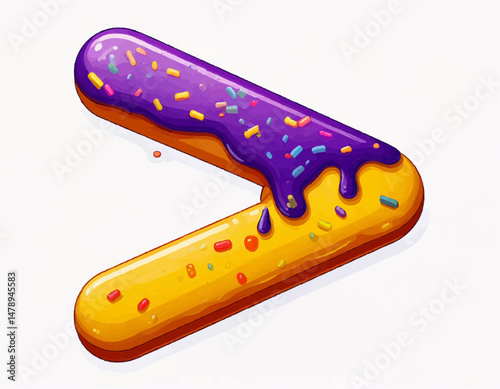 Candy-Coated Math Symbols Collection – Greater Than