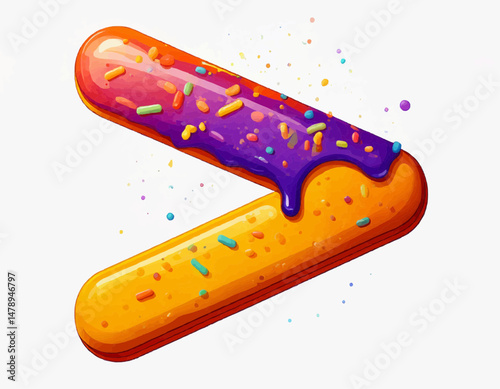 Candy-Coated Math Symbols Collection – Greater Than