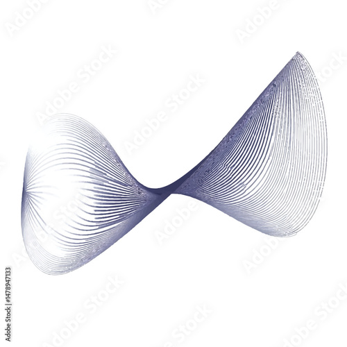 clean vector of a flowing curved soundwave