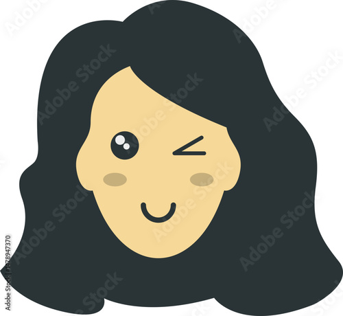 Cute Kawai Female Face Element