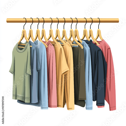 clothes hanger rack with a few shirts
