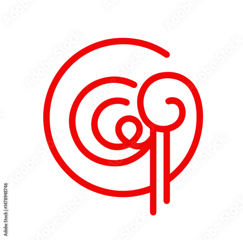 Hindu holy name Shree calligraphy design in Devanagari script 