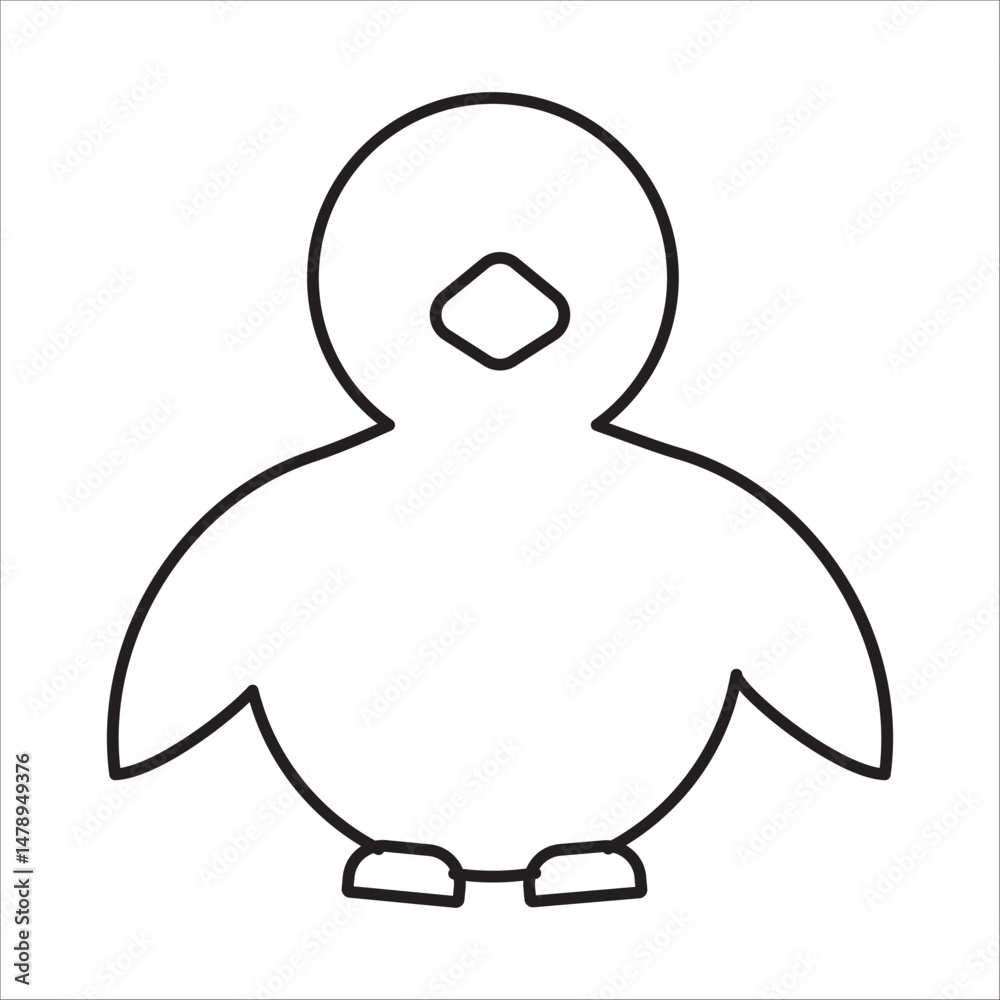Fototapeta premium Duck icon vector outline