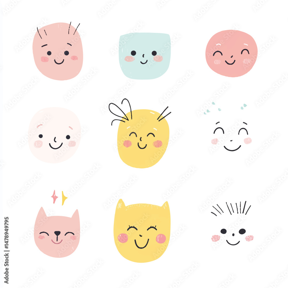 custom made wallpaper toronto digitala cute aesthetic pastel facess