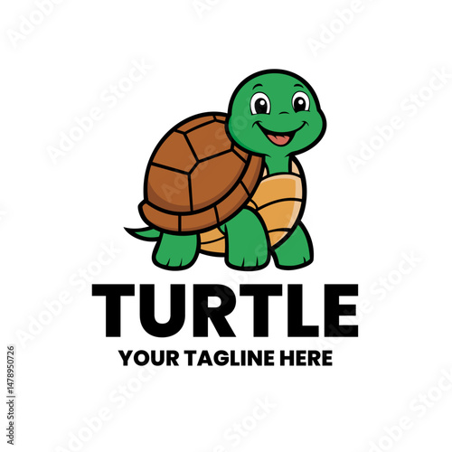 Vector Turtle Logo Design for Children’s Brand