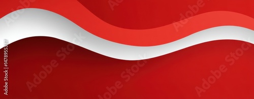Free Download Abstract design with red and white wavy forms. - GFXLoad