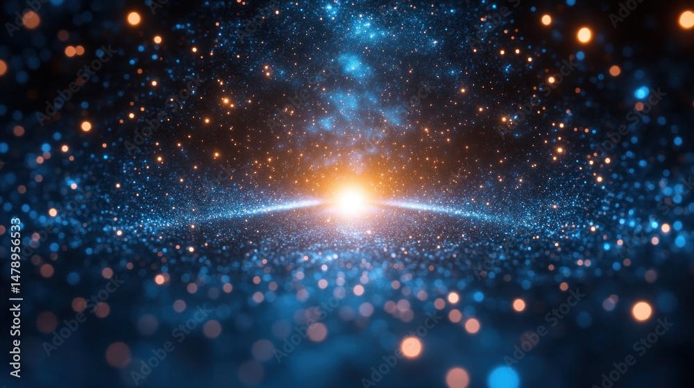 Fototapeta premium Celestial Spark: A Journey Through Stardust and Light