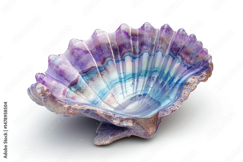 Fototapeta premium Sea shell gemstone seashell jewelry.