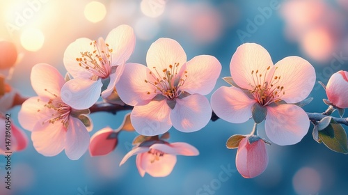 Soft Pink Blossom Delight: A Springtime Serenade