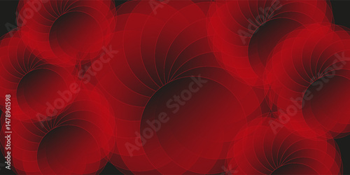Romantic red roses on black background