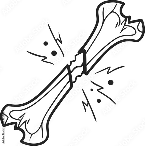 white broken bone